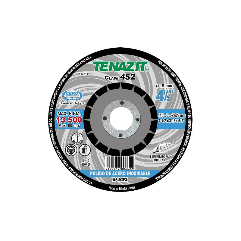RUEDA TIPO 1 PARA METAL GRIS 8X1X1 11A80V-029 EASY-CUT RUEDA TIPO 1 PARA METAL GRIS 8X1X1 11A80V-029 EASY-CUT