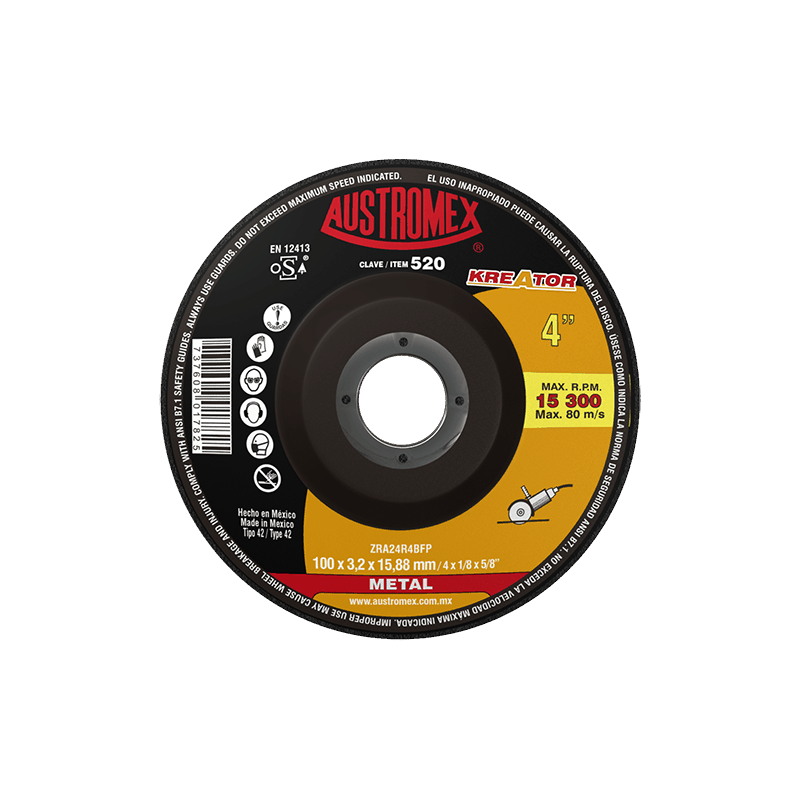 RUEDA TIPO 1 PARA ACERO BLANCA 8X3/4X2 89A46K5VA0 RUEDA TIPO 1 PARA ACERO BLANCA 8X3/4X2 89A46K5VA0